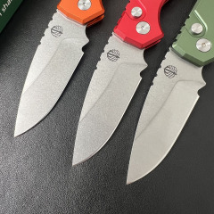 Pro-Tech Knifes Strider PT+ AUTO Folding Knife 3.03" CPM-CruWear DLC Drop Point Blade, Aluminum Handles