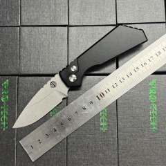 Pro-Tech Knifes Strider PT+ AUTO Folding Knife 3.03" CPM-CruWear DLC Drop Point Blade, Aluminum Handles