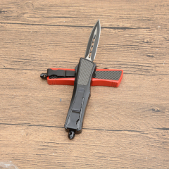 Microtech Mini Troodon Knives AUTO OTF Knife 2.76" 440 Double Edge Blade, Zinc Aluminum Alloy Handles