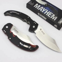 Cold Steel Mayhem Knife ATLAS Lock 5.91" S35VN Folding Blade, Black/Gray G10 Handles