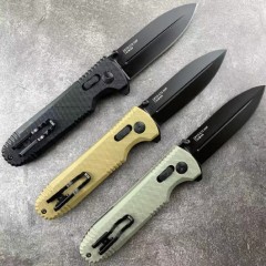 SOG 3Models Pentagon XR LTE Flipper Knife 3.5" CTS-XHP Plain Blade, Black G10 Handles - XR Lock