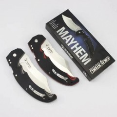 Cold Steel Mayhem Knife ATLAS Lock 5.91" S35VN Folding Blade, Black/Gray G10 Handles