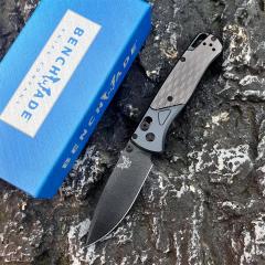 BM 535 Limited Edition Bugout AXIS Folding Knife 3.15" D2 Satin Plain Blade, Aluminum Handles