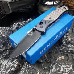 BM 535 Limited Edition Bugout AXIS Folding Knife 3.15" D2 Satin Plain Blade, Aluminum Handles