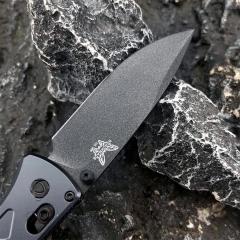BM 535 Limited Edition Bugout AXIS Folding Knife 3.15" D2 Satin Plain Blade, Aluminum Handles