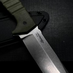 Cold Steel 14AKA AK-47 Field Knifes 5.51" CPM-3V Stonewashed Fixed Blade, OD Green G10 Handles