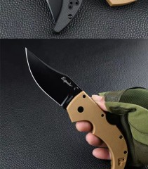 Cold Steel Spartan Knife 3.46" CTS Folding Blade, Griv-Ex Handles