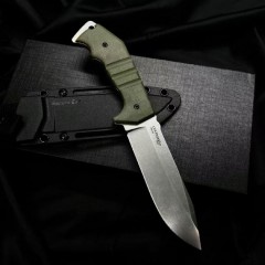 Cold Steel 14AKA AK-47 Field Knifes 5.51" CPM-3V Stonewashed Fixed Blade, OD Green G10 Handles