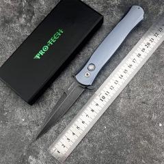 Pro-Tech 1921 Knife Godfather AUTO 3.74" D2 Plain Folding Blade, Aluminum Handles
