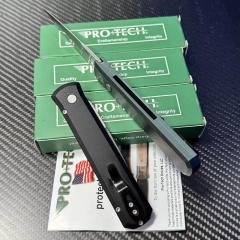 Pro-Tech 924 Godfather Knife 3.94" 154CM Bead Blasted AUTO Folding Plain Blade, T6 Aluminum Handles