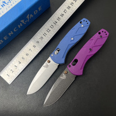 BM 585-03 Mini AXIS-Assisted Knife 2.95" S30V Satin Drop Point Plain Folding Blade, CF-Elite Handles