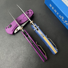 BM 585-03 Mini AXIS-Assisted Knife 2.95" S30V Satin Drop Point Plain Folding Blade, CF-Elite Handles