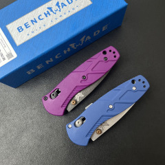 BM 585-03 Mini AXIS-Assisted Knife 2.95" S30V Satin Drop Point Plain Folding Blade, CF-Elite Handles
