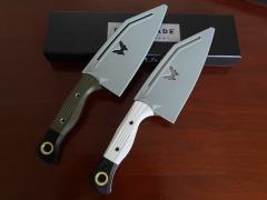 BM Station Fixed Blade Knife 5.82" CPM-154 Black Clip Point Blade, OD G10 Handles with G10 Bolsters, Plastic Sheath - 4010BK-01
