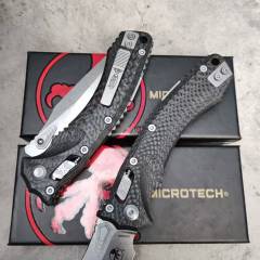MT Amphibian RAM-LOK Manual Knife 3.62" M390MK Plain Folding Blade, Carbon Fiber Handles
