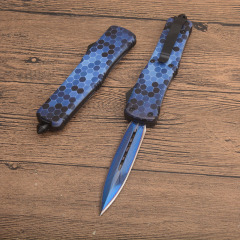 MT A07 Knives Camo Combat Troodon AUTO OTF Knife 3.54" 440 Dagger Blade, Zinc Aluminum Alloy Handles