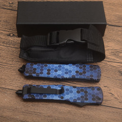 MT A07 Knives Camo Combat Troodon AUTO OTF Knife 3.54" 440 Dagger Blade, Zinc Aluminum Alloy Handles