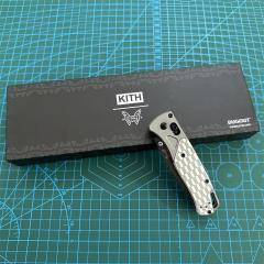 Limited Edition BM 535 Knife Bugout AXIS Folding 3.15" D2 Satin Plain Blade, Aluminum Handles