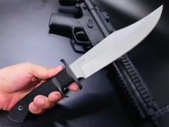 Cold Steel 39L Knife Marauder Fixed Blade 9" AUS 8A Bowie Plain Blade, Kray-Ex Handles, Secure-Ex Sheath