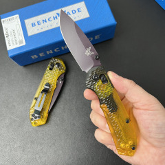 BM Mini Freek Knives Folding Knife 2.87" CPM-M4 Satin Plain Blade, PEI Handles - 565PL-2501