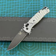 Limited Edition BM 535 Knife Bugout AXIS Folding 3.15" D2 Satin Plain Blade, Aluminum Handles