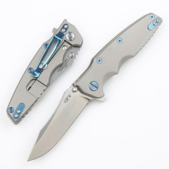 ZT 0392 Knife Flipper 3.5" CTS-204P Folding Blade, TC4 Handles