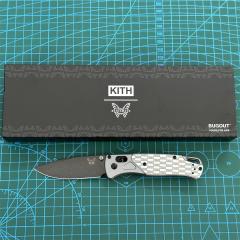 Limited Edition BM 535 Knife Bugout AXIS Folding 3.15" D2 Satin Plain Blade, Aluminum Handles