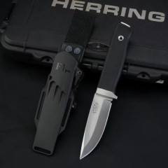 F1 Pro Knifes Survival Fixed Blade Knife 3.94" Satin Elmax Blade, TPR Handle and Sheath