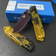 BM Mini Freek Knives Folding Knife 2.87" CPM-M4 Satin Plain Blade, PEI Handles - 565PL-2501