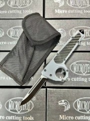 MT Ring Boxing Knuckles Knifes OTF Auto Knife 3.46" 440 Plain Blade, Carbon Fiber + Alloy Handles