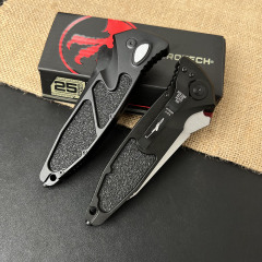 MT Delta Knives AUTO Folding Knife 3.86" VG10 Plain Blade, CNC Aluminum Handles