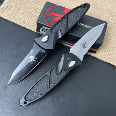 MT Delta Knives AUTO Folding Knife 3.86" VG10 Plain Blade, CNC Aluminum Handles