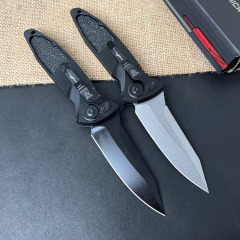 MT Delta Knives AUTO Folding Knife 3.86" VG10 Plain Blade, CNC Aluminum Handles