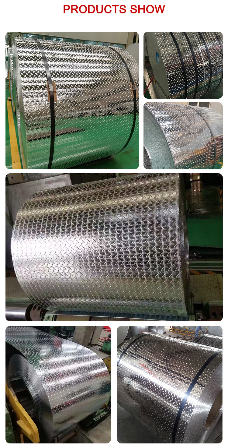 Galvanized checkered steel coil