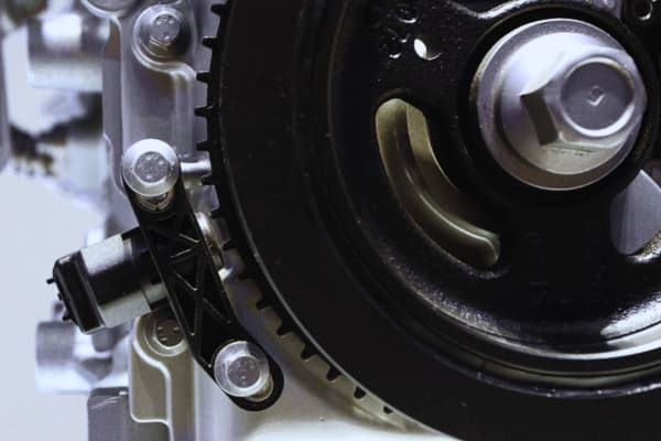 Engine diagram showing Symptoms of a bad crankshaft position sensor