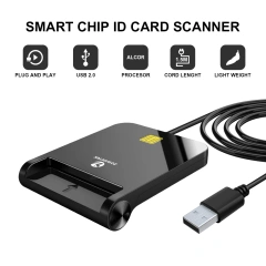 IC ID Card Reader Affordable Chip Card Reader USB 2.0 Single Slot Credit Card Reader ZW-12026-8