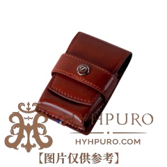 S.T.DUPONT 都彭 棕色 光滑 皮革 打火机保护套(180124)
