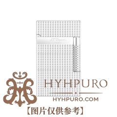 S.T.DUPONT 都彭 Le Grand 格兰德系列 钻石菱纹 双火焰 银色 打火机 C23011(预售)