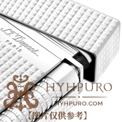 S.T.DUPONT 都彭 Le Grand 格兰德系列 钻石菱纹 双火焰 银色 打火机 C23011(预售)
