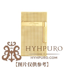 S.T.DUPONT 都彭 Le Grand 格兰德系列 钻石菱纹 双火焰 金色 打火机 C23009(预售)