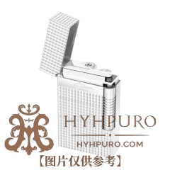 S.T.DUPONT 都彭 Le Grand 格兰德系列 钻石菱纹 双火焰 银色 打火机 C23011(预售)