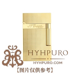 S.T.DUPONT 都彭 经典 Ligne2 朗声系列 钻石菱纹 金色 打火机 016284(预售)
