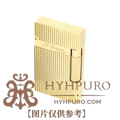 S.T.DUPONT 都彭 经典 Ligne2 朗声系列 钻石菱纹 金色 打火机 016284(预售)