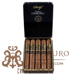 DAVIDOFF WINSTON CHURCHILL THE LATE HOUR PETIT PANETELA 25s 大卫杜夫 温斯顿 丘吉尔 至暗时刻 小宾丽 铁盒 5支/盒 X 5盒