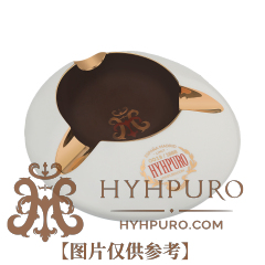 HP圆形白棕金三位陶瓷烟灰缸(下单前联系客服)