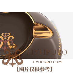 HP圆形棕金色四位陶瓷烟灰缸(下单前联系客服)
