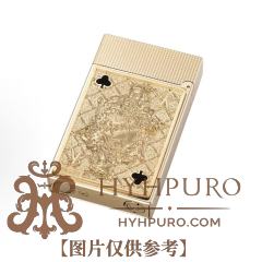 S. T.DUPONT 都彭 LIGNE 2系列 King of clubs梅花王牌 朗声打火机 珍藏版 金色 016455