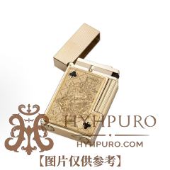 S. T.DUPONT 都彭 LIGNE 2系列 King of clubs梅花王牌 朗声打火机 珍藏版 金色 016455