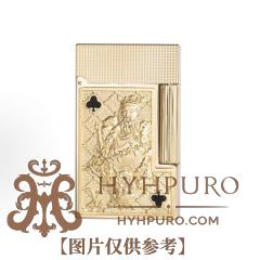 S. T.DUPONT 都彭 LIGNE 2系列 King of clubs梅花王牌 朗声打火机 珍藏版 金色 016455