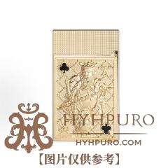 S. T.DUPONT 都彭 LIGNE 2系列 King of clubs梅花王牌 朗声打火机 珍藏版 金色 016455